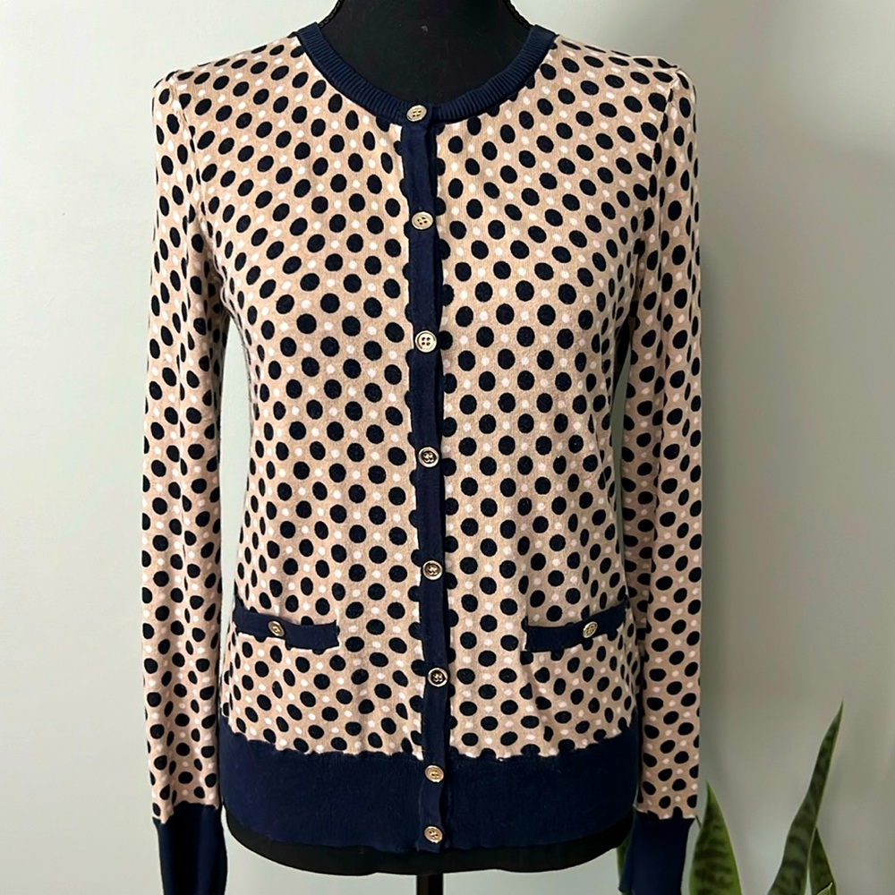 ⭐️ ANN TAYLOR Polka Dot Cardigan ⭐️